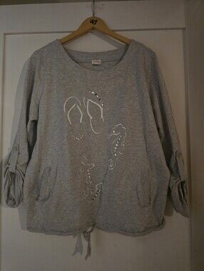 SanBaxo Women’s Gray Knit Top - X-Large